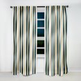 thumbnail image 2 of Designart "Elegance In Classic Beige And Green Stripes" Striped Blackout Curtain Single Panel, 2 of 4