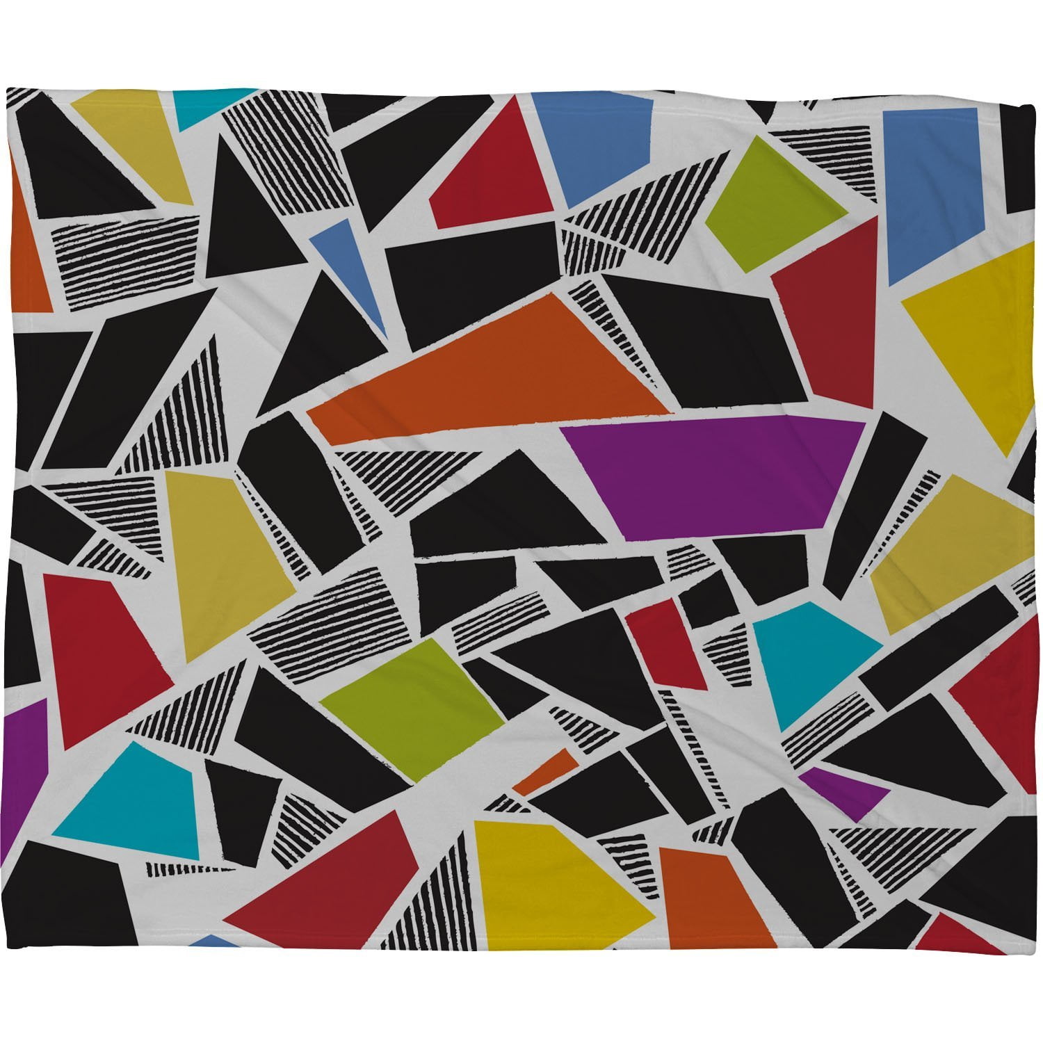 60-Inch by 50-Inch Deny Designs Valentina Ramos Ethnic Stripes Fleece Throw Blanket