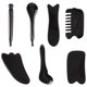thumbnail image 1 of Juego de 7 tablas de raspado para masajeadores de belleza y raspadores meridianos (negro), 1 of 7
