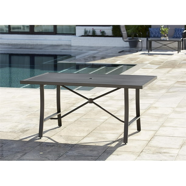COSCO Outdoor Living SmartConnect Dining Patio Table, Gray