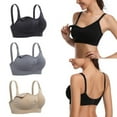 thumbnail image 4 of 3PACK Full Bust Seamless Nursing Maternity Bras Bralette S-4XL, 4 of 8