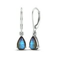 thumbnail image 1 of 7x5 MM Forme de Poire Labradorite 925 Argent Sterling Larme Femmes Boucles d'Oreilles, 1 of 3