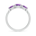 thumbnail image 2 of ANGARA Natural 0.8 Ct. Amethyst with Diamond Classic Ring in 14K White Gold for Women (Ring Size: 12), 2 of 9