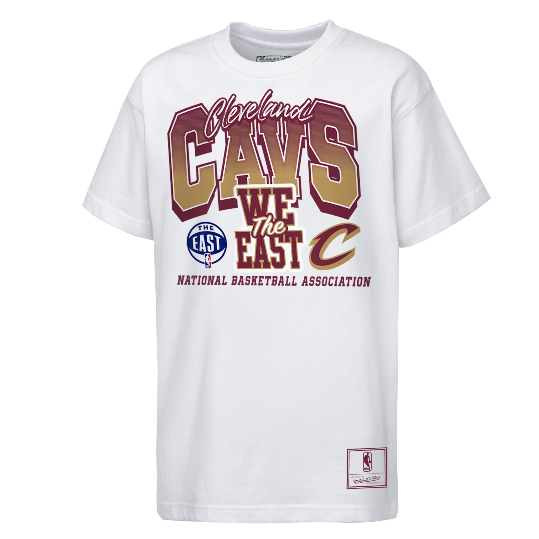Youth Mitchell & Ness White Cleveland Cavaliers Bring it Back Premium T-Shirt