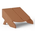 thumbnail image 3 of WestinTrends Riviera Modern HDPE Plastic Folding Patio Adirondack Ottoman, Teak, 3 of 9