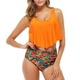thumbnail image 1 of Traje de baño de una pieza cómodo, elegante y de talle alto Peplum para mujer (con almohadilla en el pecho sin soporte de acero) OAVQHLG3B Store  lin121212, 1 of 4