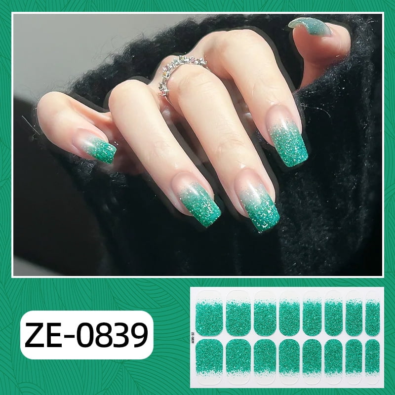 10PCS Gradient onion powder nail stickers waterproof ins style nail stickers nail polish film free baking nails