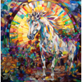 thumbnail image 1 of Kit de Peinture Diamant Cheval dans Fenêtre Vitrail, 1 of 3