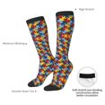 thumbnail image 5 of Womens Autism Awareness Puzzle Piece Knee High Socks Comfy Thermal Boot Long Socks, 5 of 7