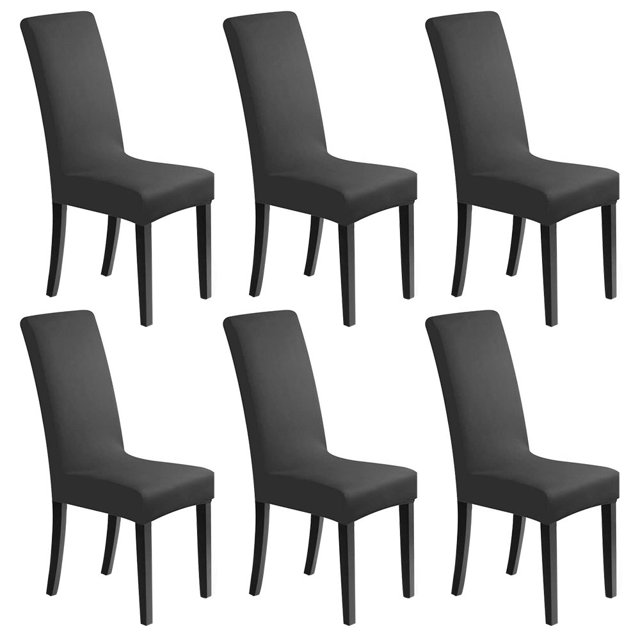 AMERTEER Removable Washable Short Dining Chair Protector Cover Seat Slipcover for Hotel Dining Room Ceremony