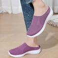 thumbnail image 4 of Purple Ladies Versatile Fashionable Plus-Size Shallow-Cut Breathable Wedge Heel Shoes Casual Spring Summer Mesh Sneakers, 4 of 9