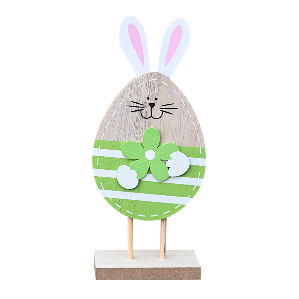 Details about   Cute Bunny Rabbit Easter Wooden Ornaments DIY Wood Hanging Crafts Decors Gifts 