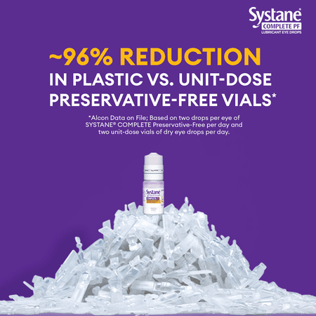 Systane Complete Preservative Free Liquid Eye Drops for Dry Eye Relief and Daily Use, 10 ml (0.34 fl oz)
