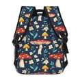 thumbnail image 4 of Xecao Colorful Mushrooms Backpack, a stylish and functional choice for both men and women, is the perfect basic bookbag for college, work, or travel, 4 of 5