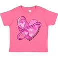 thumbnail image 3 of Inktastic Breast Cancer Awareness- Pink Ribbon Around Heart Boys or Girls Toddler T-Shirt, 3 of 5
