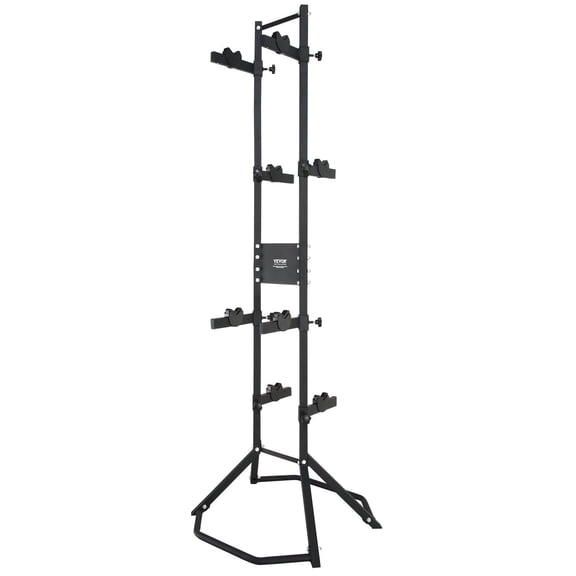 4-Bike Gravity Stand, Free-Standing Vertical Bike Rack for Garage, Adjustable & Sturdy Steel, Holds 260 lbs – Space Saving Storage