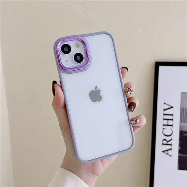 Funda de silicona transparente 3 en 1 para iPhone 14 13 12 11 Pro Max XS XR 7 8 Plus SE 3 2 marco cuadrado cubierta traseraFor iPhone 13 ProMax Gao Jinjia LED