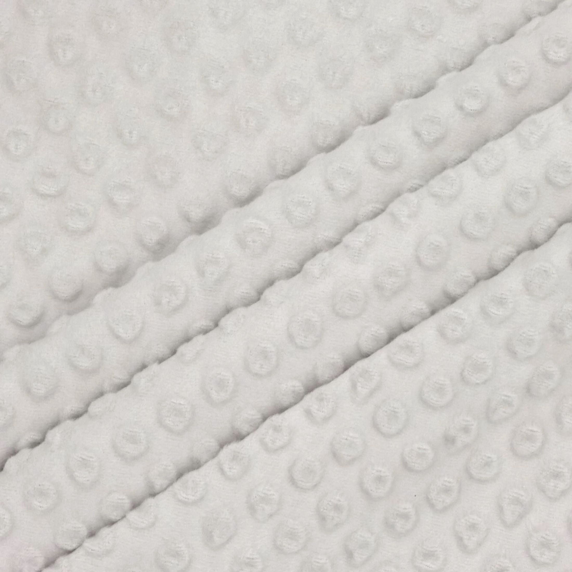 Shason Textile Soft Puffy Dot Fleece 1.5 Yard Precut Fabric, Light Gray