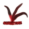thumbnail image 4 of Unique Bargains Christmas 1 Pc Headband Feather Sequins Hairband for Women Red, 4 of 5