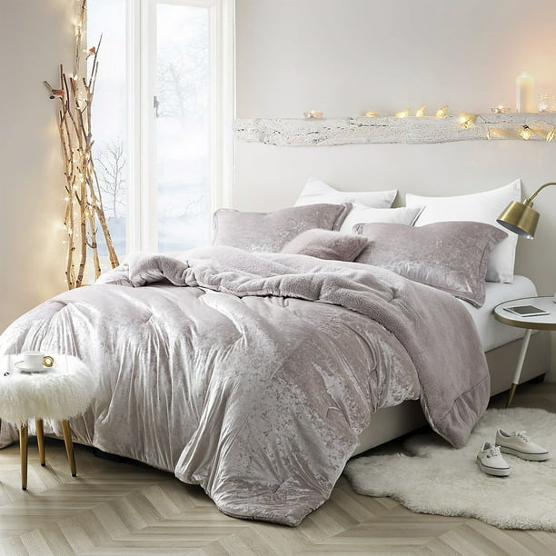 Coma Inducer Oversized Comforter Velvet Crush Champagne Pink King Com Coma Inducer Oversized Comforter, Oversized Comforters For King Beds
