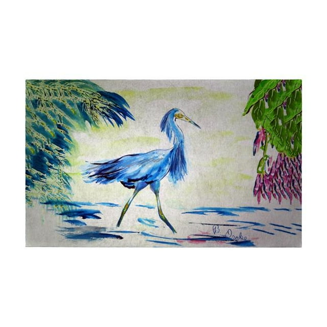 Betsy Drake DM810 Tapis de Porte Aigrette Bleue - 18 x 26 Po