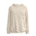 thumbnail image 4 of Mens Sweater Pullover Long Sleeve Knitted Hooded Fuzzy Casual Warm Winter Jacket Outdoor Fashion With Pockets, 4 of 4