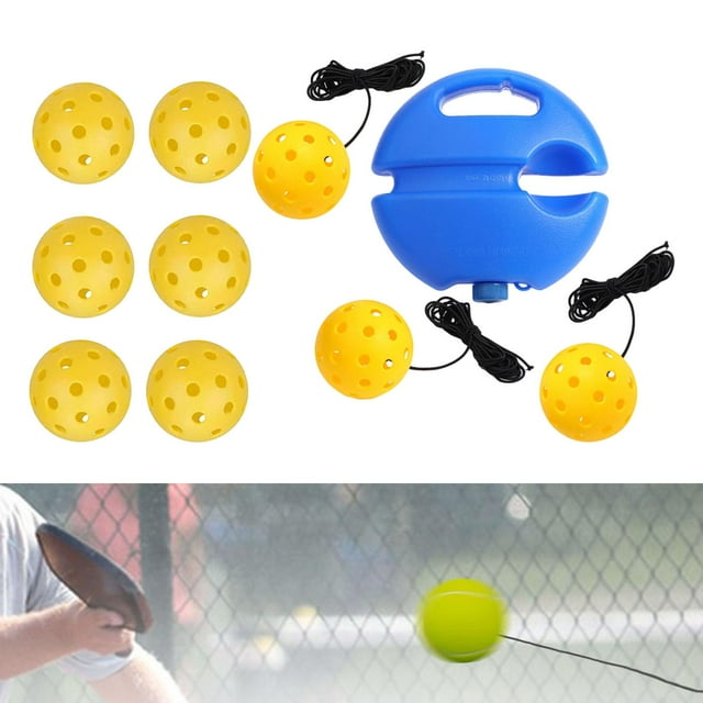 Colaxi Pickleball Trainer Baseboard with Pickleball Ball for Sports Exercise Player Yellow Ball