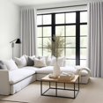 thumbnail image 2 of Cortinas Topfinel de lino opaco gris con dos paneles, 267 cm, 2 of 8