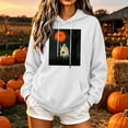 thumbnail image 2 of Enjoytime Womens Hoodie Halloween Printed Drawstring Long Sleeve Pullover Sweatshirt Fall Vintage Casual Spooky Season Hoodies, 2 of 5