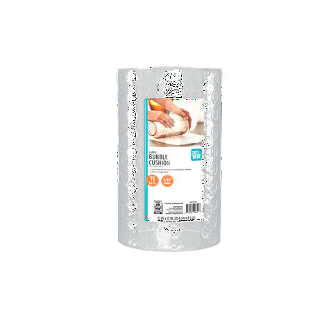 Pen+Gear 12 in x 15 ft Large Bubble Cushion Roll, 5/16 in Bubbles, Clear