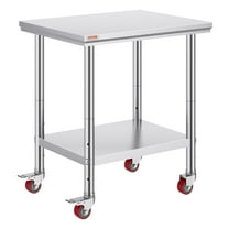 VEVOR 24"x30" Stainless Steel Work Table w/Wheels (Commercial Kitchen)