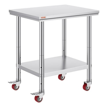 VEVOR 24"x30" Stainless Steel Work Table w/Wheels (Commercial Kitchen)