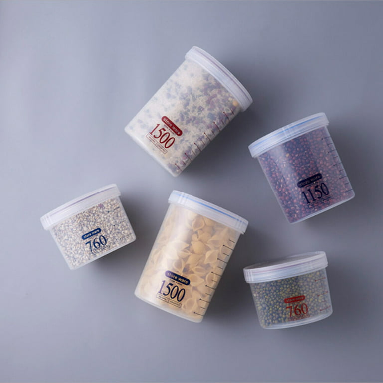 Cereal Dry Food Storage Container Airtight Leakproof Plastic Storage Bottle  With Locking Lids Suitable For Cereal Flour Sugar Rice