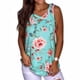 thumbnail image 2 of Chaleco de mujer Boho sin mangas sin mangas con estampado floral camiseta con cuello en V, verde claro, XXL Monstrate AP002566-10, 2 of 7