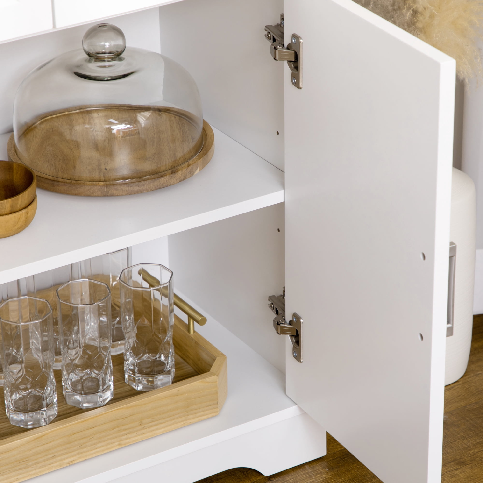HOQBN Modern Kitchen Cabinet with Ample Storage Space, Freestanding Storage Sideboard, Multipurpose Furniture for Kitchen, Dining Room and Living Room