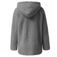 thumbnail image 6 of felwors Jacket Women 2025 Plus Size Long Sleeve Down Coat Casual Fuzzy Fall Winter Cardigan Sweaters Outerwear Dark Gray, L, 6 of 6