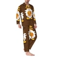 thumbnail image 2 of Sikiie Gnomes With Honey Mens Pajama Set, Soft Warm Long Sleeve Sleepwear, Cozy Button-Down Pjs for Men-Small, 2 of 7