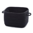 thumbnail image 6 of 10' Jet Black Square Braided Area Throw Rug, 6 of 6