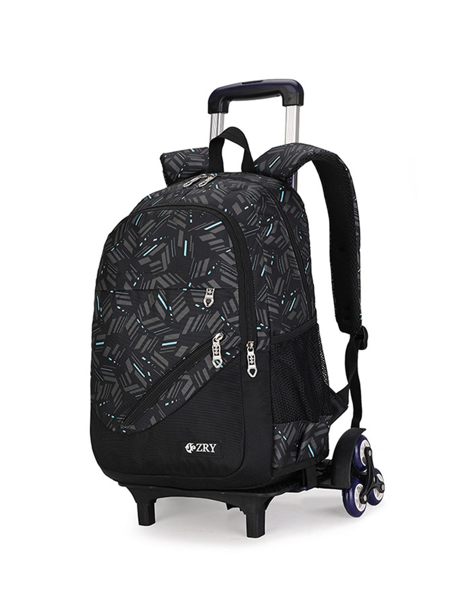 Avamo Boys School Bag Multi Pockets Rolling Backpack Wheeled Bookbag