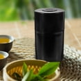 Black Airtight Vacuum Sealed Storage Jar Container for Spices, Tea ...