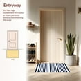 thumbnail image 3 of Flatwoven High Traffic Area Rug, Linear Stripe, Non Slip, Stain Resistant, Washable Area Rugs for Living Room, Bedroom(Navy, 5X7), 3 of 8