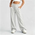 thumbnail image 2 of LIaqionyy Big Girls Sweatpants Kids Joggers Wide Leg Sweat Pants Elastic Waist Casual Pant with Pockets, 2 of 8
