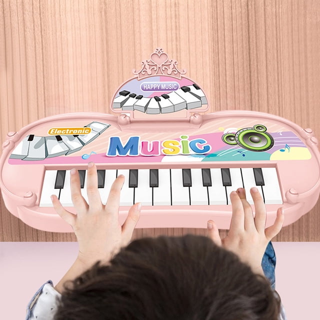 WLOELOEW Pink Kids Puzzle Home 13 Keys Multifunctional Electronic Organ Boys And Girls Toys Hand Piano Electronic Keyboard