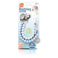 thumbnail image 5 of Soporte para chupetes RazBaby Razzies de silicona, paquete de 2 unidades, sin BPA, azul/gris, 5 of 5