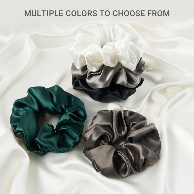 THXSILK Silk Scrunchies for Hair, Mulberry Silk Hair Ties  display picture 1