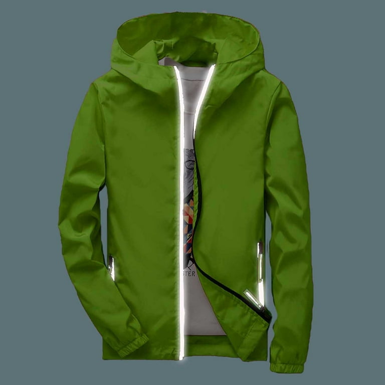 sususu Bomber Jacket Men 4X ,Warm Coat for Men,Reflective