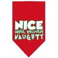 thumbnail image 2 of Christmas Pet and Dog Bandana Screen Printed, "Nice Until Proven Naughty", 2 of 10