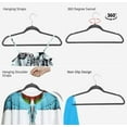 thumbnail image 4 of Renwick 100 Pieces Non Slip Space Saving Velvet Hangers for All Ages, Gray, 4 of 6