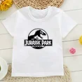 thumbnail image 3 of Camiseta de Jurassic Park para niños, ropa de dinosaurios para niños y niñas, camisetas de algodón, camisetas de verano, 3 of 5