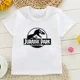 thumbnail image 3 of Camiseta de Jurassic Park para niños, ropa de dinosaurios para niños y niñas, camisetas de algodón, camisetas de verano, 3 of 5